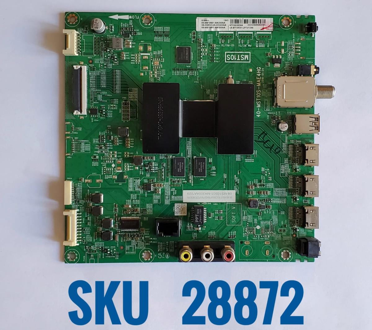 MAIN ORIGINAL PARA TCL TV ROKU / NUMERO DE PARTE 08-CM65CUN-OC400AA /  08-MS10S01-MA200AA / 08-MS10S01-MA200AA /   40-MST10S-MAE4HG / MST10S /  NUMERO DE PANEL 65" / MARCA TCL / MODELO 65S405