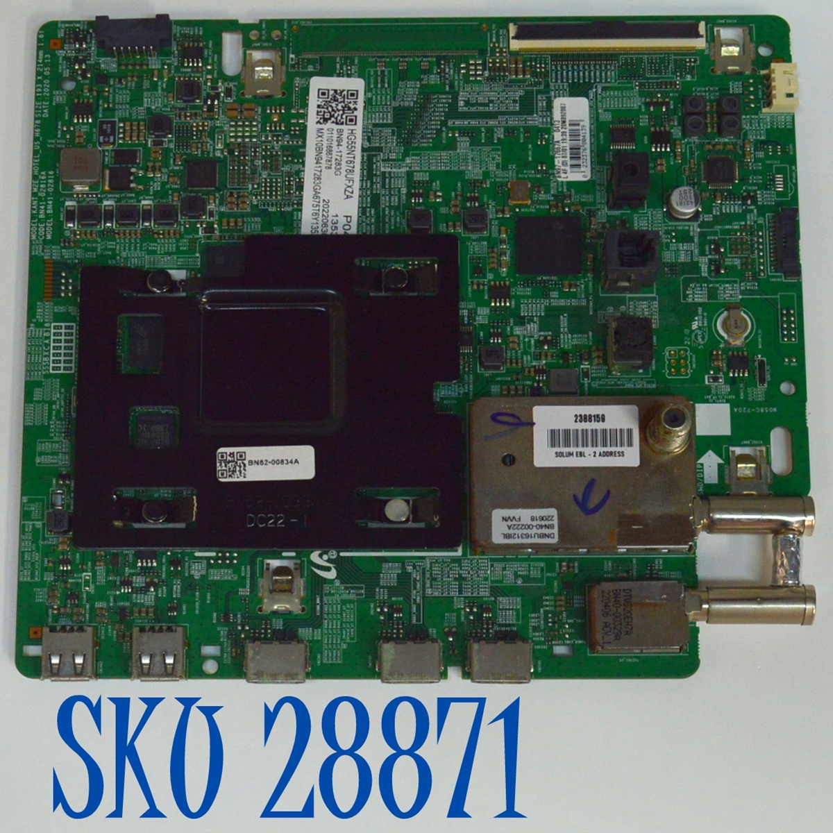 MAIN ORIGINAL PARA TV SAMSUNG 4K UHD HDR / NUMERO DE PARTE BN94-17283G / BN41-02816A / BN41-02816 / BN97-17667A / BN9417283G / PANEL CY-BT055HGHVQH / DISPLAY ST5461D11-A / MODELO HG55NT678UFXZA / HG55NT678UFXZA CF03