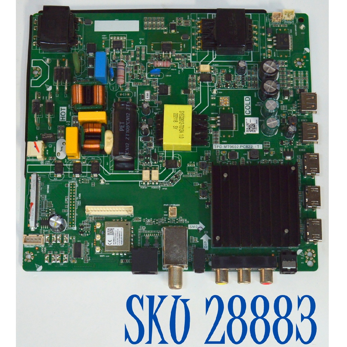 MAIN FUENTE COMBO ORIGINAL PARA TV EVL 4K UHD VIDAA / NUMERO DE PARTE TPD.MT9602.PC822 / TPD.MT9602.PC822 (T) / C2207-046 / 1.2.10100002210 / A22084742 / DISPLAY CV500U2-L01 REV:02 / MODELO 50EVLS4