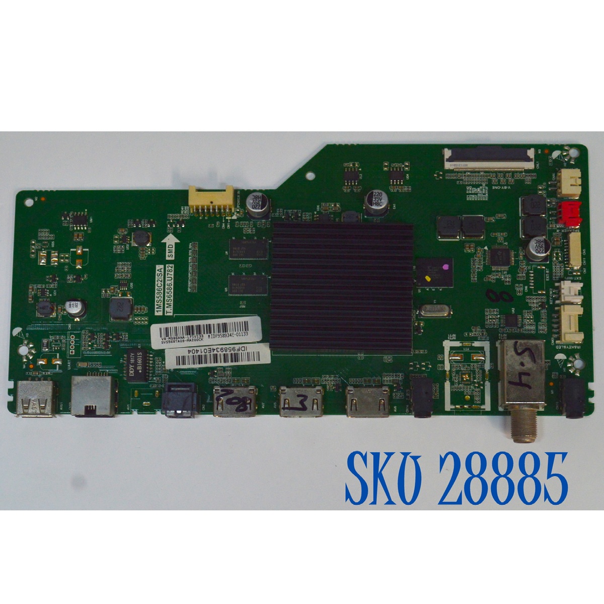 MAIN ORIGINAL PARA TV EVL 4K UHD VIDAA / NUMERO DE PARTE SVS568TA09-MA200CK / T.MS6586.U782 / 1MS586C2ISA / V8-MS86ANA-LF1V133 / DISPLAY LC550EGY (SK)(M3) / MODELO 55EVLS4