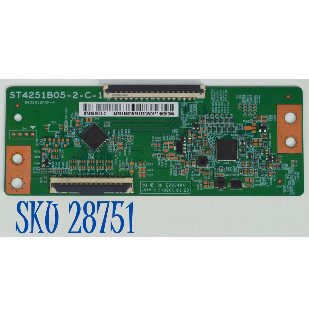 T-CON ORIGINAL PARA TV TCL / NUMERO DE PARTE 34291100DN29 / ST4251B05-2-C-1 / 34291100DN2911T / D632012A0F-A / DISPLAY ST4251B05-2 / MODELO 43"