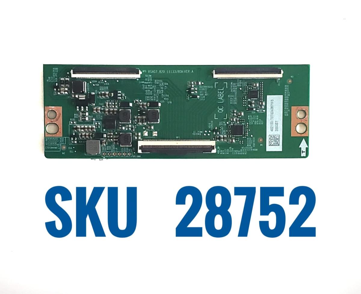 T-CON ORIGINAL PARA TV HISENSE / NUMERO DE PARTE 402103 / RSAG7.820.11133/ROH  VER.A / 355357 /  DISPLAY T500QVN04.1 / PANEL 50" / MARCA HISENSE / MODELOS 50A7N / 50A75N