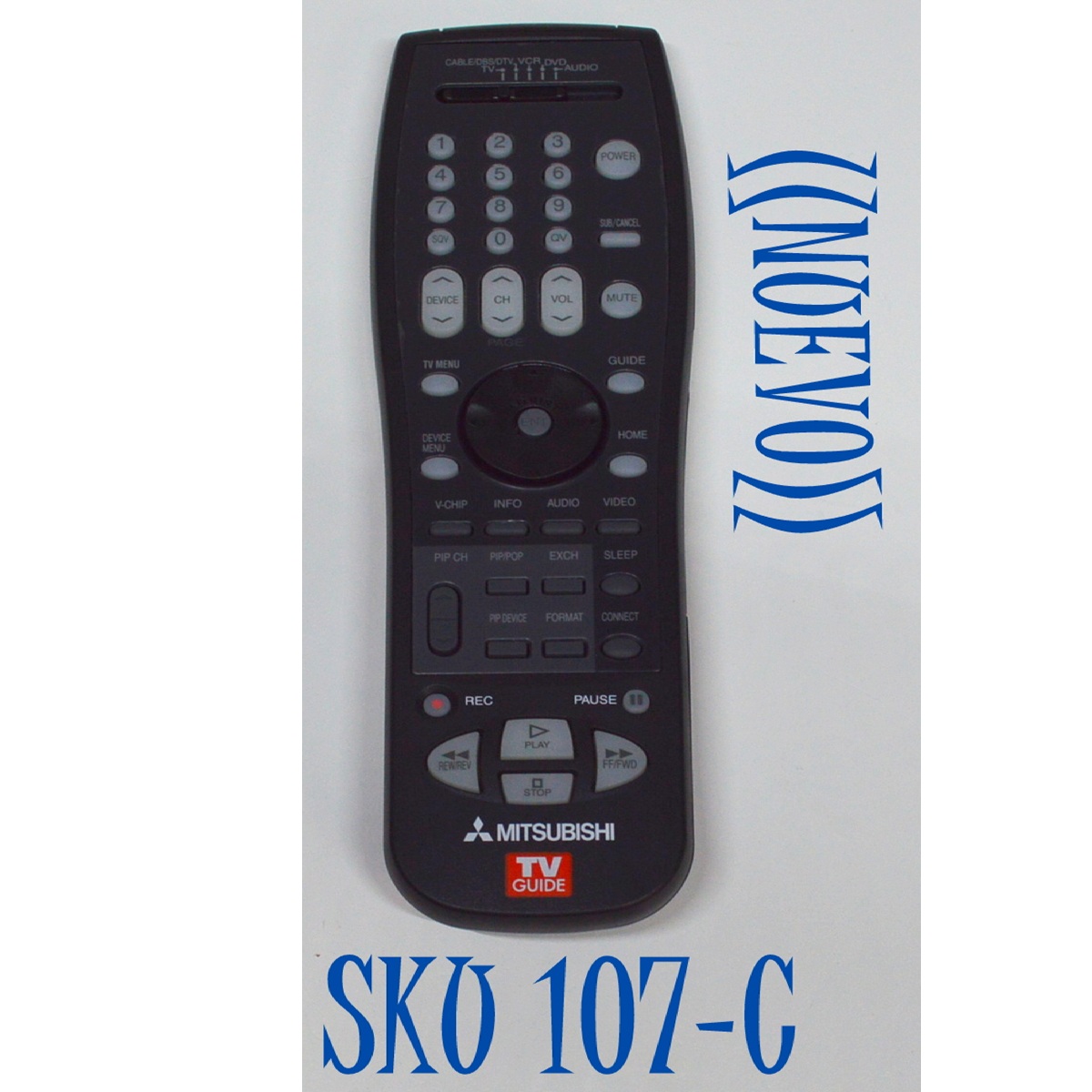 CONTROL REMOTO ORIGINAL NUEVO PARA TV MITSUBISHI / PERMITE ALTERNAR ENTRES MULTIPLES DISPOSITIVOS COMO CABLE/SATELITE / TV / VCR / DVD / AUDIO / NUMERO DE PARTE UR76EC1603-3 / EUR7616Z70 / 290P123A20 / 290P116010 / 290P123020 / 290P094A10
