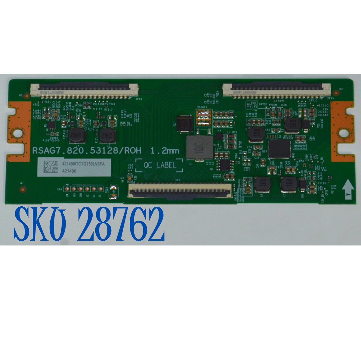 T-CON ORIGINAL PARA TV HISENSE / NUMERO DE PARTE 421490 / RSAG7.820.53128/ROH / KB-6160 / X02DE050843A / PANEL HD750J3U63-T0L6 / DISPLAY PT750GT02-8 / MODELO 75U65QFC / 75U65QFC 75U61QUF