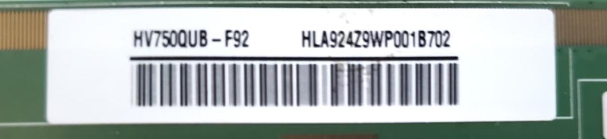 MAIN ORIGINAL PARA TV HISENSE 4K UHD VIDAA / NUMERO DE PARTE 411962 / RSAG7.820.13538/ROH / 75A51HUV(1000) / N24460F / PANEL HD750H1U71-T0L8B1/R / DISPLAY HV750QUB-F92 / MODELO 75A6NV / 75A6NV 75A51HUV - Imagen 4