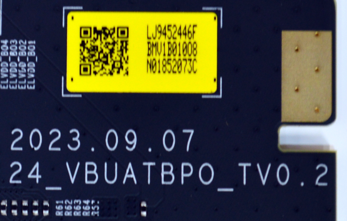 T-CON ORIGINAL PARA TV SAMSUNG / NUMERO DE PARTE BN96-60434A / 24_VBUATBPO_TV0.2 / LJ9452446F / QAC650AE06-A01 / BN9660434A / PANEL CY-AF065FKLV1H / MODELO QN65S85FDFXZA / QN65S85FDFXZA FA01 - Imagen 3