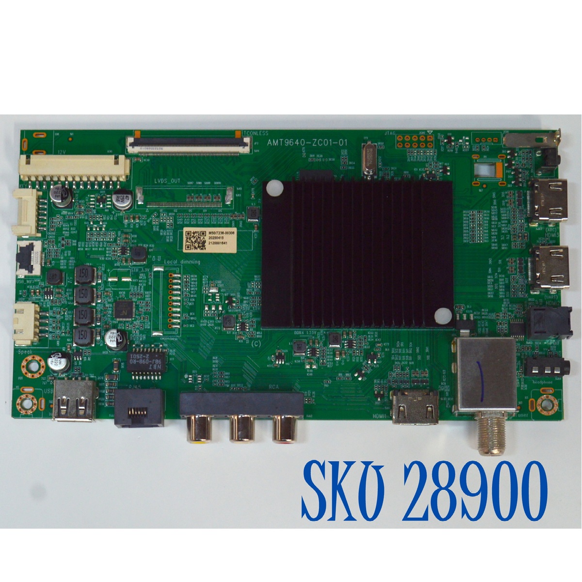 MAIN ORIGINAL PARA TV JVC QLED 4K UHD HDR ROKU TV / NUMERO DE PARTE AMT9640-ZC01-01 / 515CT9640M50 / M50/7236-00306 / 2120001641 / DISPLAY HF550QUB-F21 / MODELO SI55QRF