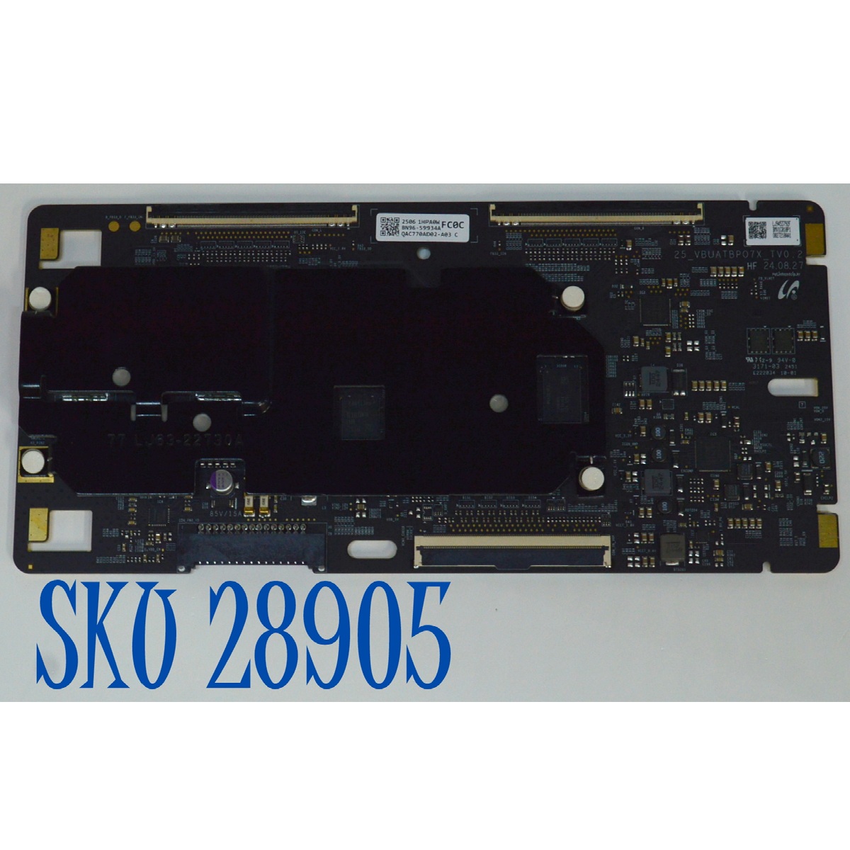 T-CON ORIGINAL PARA TV SAMSUNG / NUMERO DE PARTE BN96-59934A / 25_VBUATBPO7X_TV0.2 / QAC770AD02-A03 / LJ9453792F / BN9659934A / PANEL CY-AF077FMLV1H / MODELO QN77S90FDFXZA / QN77S90FDFXZA FA01