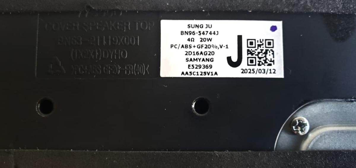 BOCINA PARA SAMSUNG 83 INCH 4K OLED SMART TV NUMERO DE PARTE BN96-54744J / BN63-21119 / MARCA SAMSUNG / MODELO QN83S90FAEXZA - Imagen 2