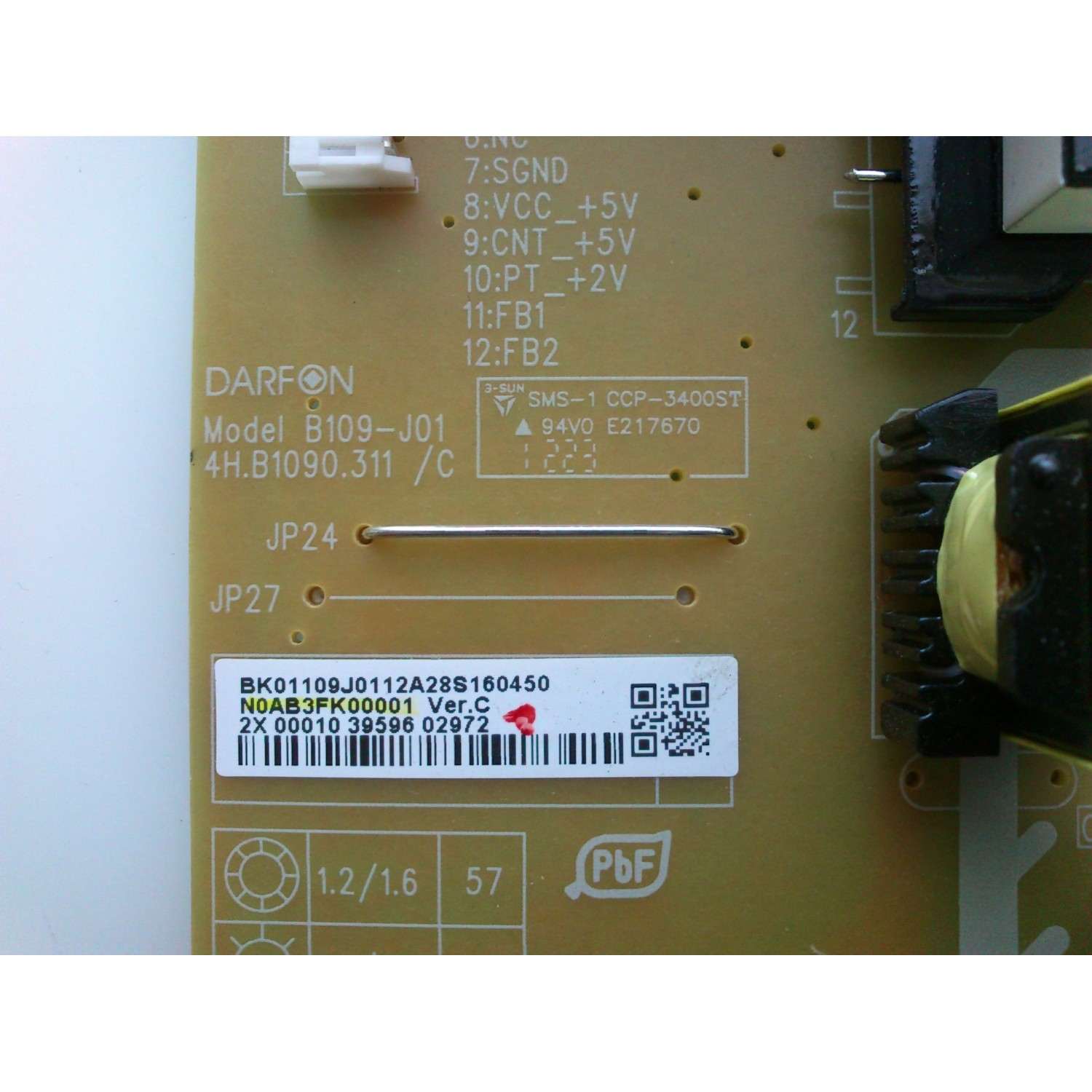 MAIN PARA MONITOR SAMSUNG / NUMERO DE PARTE BN94-10765F / BN41-02507B / BN9410765F / 10765F / NUMERO DE PANEL CY-PK235BNAV1H / DISPLAY 2143 M236HVR01.1 / MODELO LC24F390FHNXZA AA14 - Imagen 3