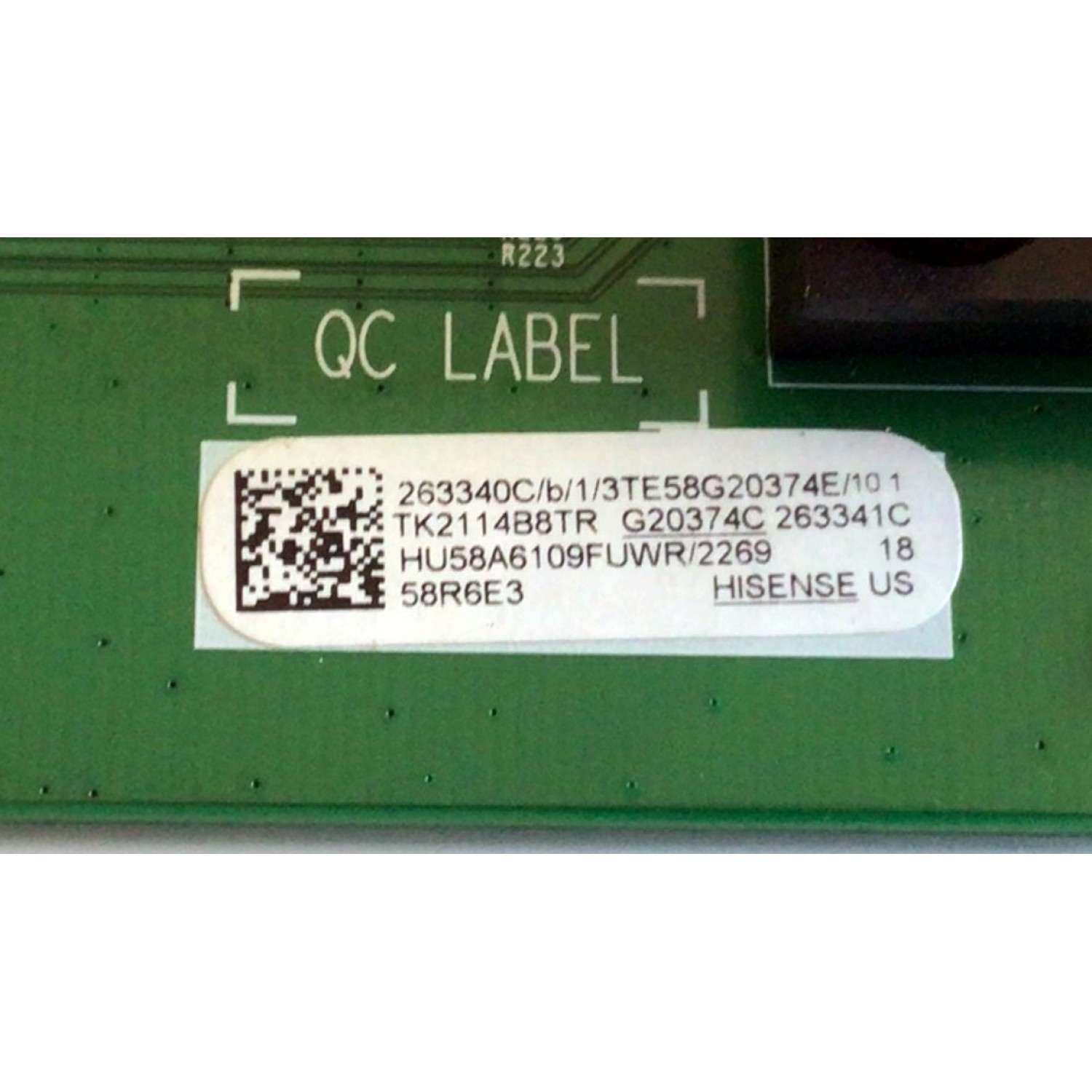 KIT DE TARJETAS PARA TV HISENSE·ROKU TV 4K SMART TV / NUMERO DE PARTE MAIN 263340 / RSAG7.820.9221/ROH / HU58A6109FUWR / 263341 / T-CON CV580U1-T01-CB-1 / E3CCBB5800010 / E88441 / PANEL HD580X1U91-L1/S0/CKD3A/ROH/1 / MODELO 58R6E3 / 58R6E3 58A6109FUWR - Imagen 2