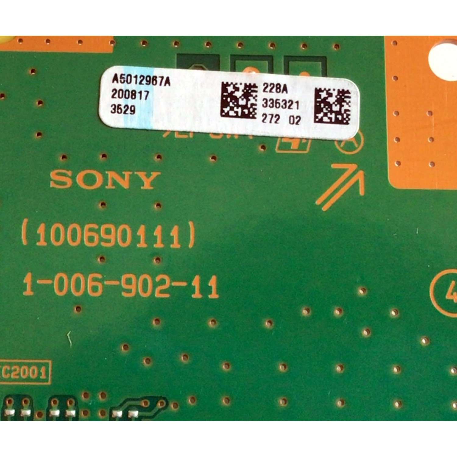 KIT DE TARJETAS PARA TV SONY SMART / MAIN A5014255A / 1-006-895-21 / FUENTE 100611012 / APS-435 / 100611012 / DRIVER A5012967A / 100690111 / 1-006-902-11 / T-CON LJ94-45103G / 20Y_S65JU22MQV0.1 / PANEL YDAF065DND01 / MODELO XBR-65X900H - Imagen 5