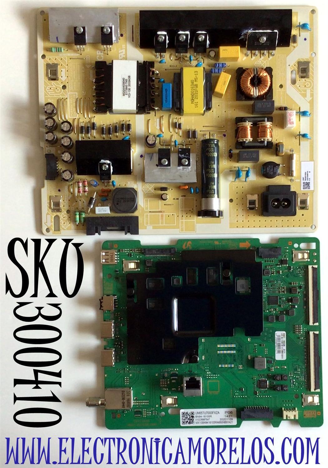 KIT DE TARJETAS PARA TV SAMSUNG / MAIN BN94-16105R / BN41-02751B  / FUENTE BN44-01055A / BN4401055A / L65S6N_TDY / PANEL CY-BT065HGLV3H / DISPLAY BN96-53589B / CY-BT065HGLVAH / MODELO UN65TU7000 / UN65TU7000FXZA FA01 / UN65TU7000FXZA FH07 