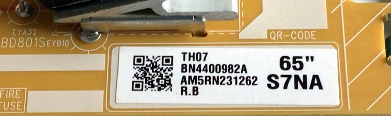 KIT DE TARJETAS PARA TV SAMSUNG / MAIN BN94-14259B / BN41-02695A / BN97-15737A / DRIVER BN44-00978D / L65S7ND_RHS / FUENTE BN44-00982A / L65S7NA_RHS / PANEL CY-TR065FLLVAH / DISPLAY BN9648160A / LSF650FF12-P02 / MODELO QN65Q70RAFXZA FC02 - Imagen 4