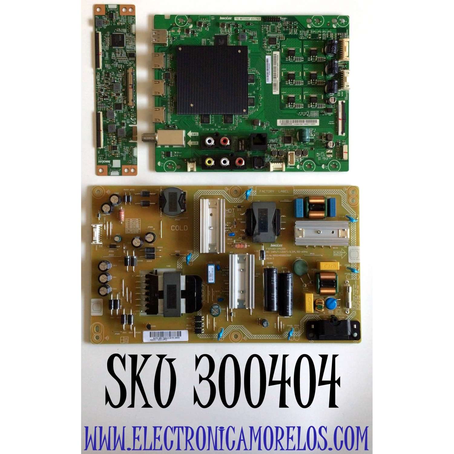 KIT DE TARJETAS PARA TV VIZIO SMART TV / MAIN TE.MT5597.EC762 / LP4E09290B0 / T-CON TACDJ4031 / FUENTE P650D112DA-MP02 / FSP183-1PSZ01 / PANEL V650DJ4-D03 REV.C1 / MODELOS V655-G9 LINIYB / V655-G9 LIAIYB 