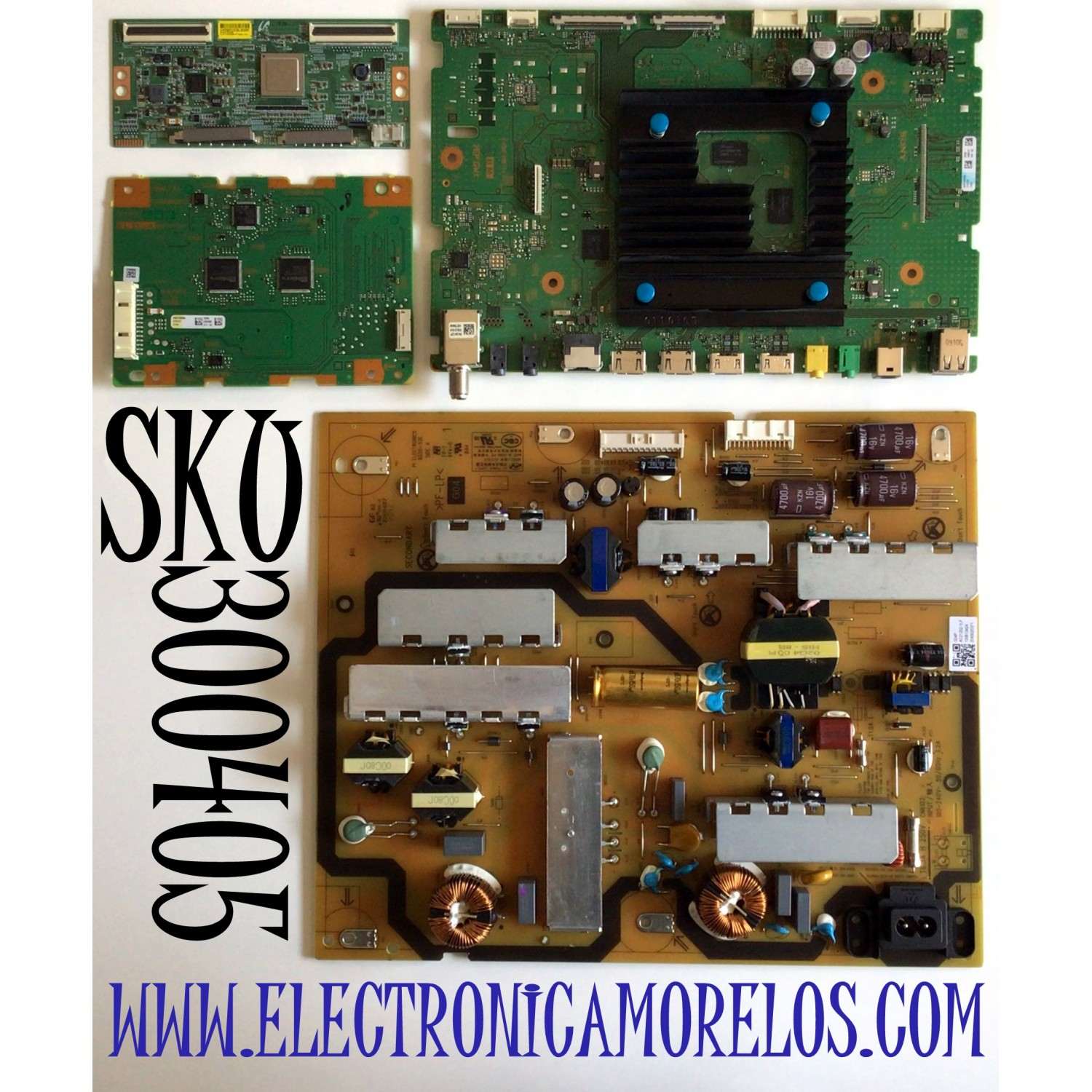 KIT DE TARJETAS PARA TV SONY 4K·UHD·HDR / MAIN A5014783A 224 / 1-006-895-21 / FUENTE 100613423 / 100613424 / AC21202-1LF / LED DRIVER A5012968A / 1-006-904-11 / 100690311 / T-CON 6871L-45091E / LMY550FF06-A / PANEL YDAF055DND01 / MODELOS XBR-55X900H