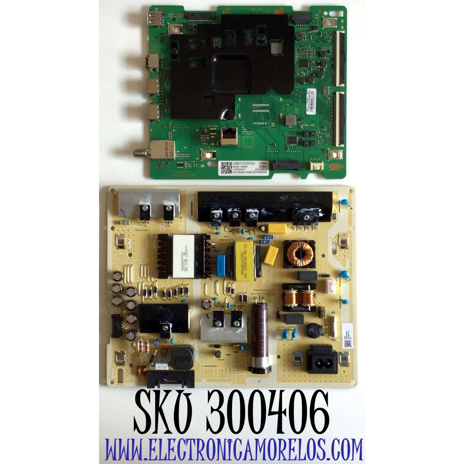 KIT DE TARJETAS PARA TV SAMSUNG CRYSTAL UHD 4K SMART TV / NUMERO DE PARTE MAIN BN94-15565F / BN41-02751A / BN97-17939A / BN41-02751A-000 / FUENTE BN44-01055A / BN4401055A / L65S6N_TDY / PANEL CY-BT065HGLV3H / MODELO UN65TU7000 / UN65TU7000FXZA FA01