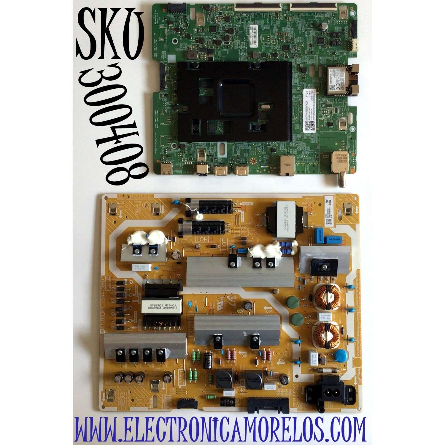 KIT DE TARJETAS PARA TV SAMSUNG / MAIN BN94-14106C / BN41-02662A / BN97-15621E / NUMERO DE PARTE FUENTE BN44-01016A / BN4401016A / L70S6N_RHS / PANEL CY-GN070HGPV1H / DISPLAY BN96-50136A / CC700PV1D VER.01 / MODELO UN70NU6900 / UN70NU6900FXZA YA02