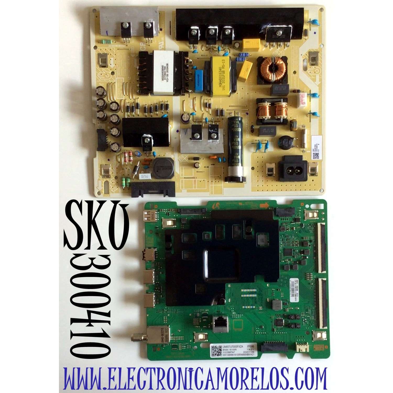 KIT DE TARJETAS PARA TV SAMSUNG / MAIN BN94-16105R / BN41-02751B  / FUENTE BN44-01055A / BN4401055A / L65S6N_TDY / PANEL CY-BT065HGLV3H / DISPLAY BN96-53589B / CY-BT065HGLVAH / MODELO UN65TU7000 / UN65TU7000FXZA FA01 / UN65TU7000FXZA FH07 