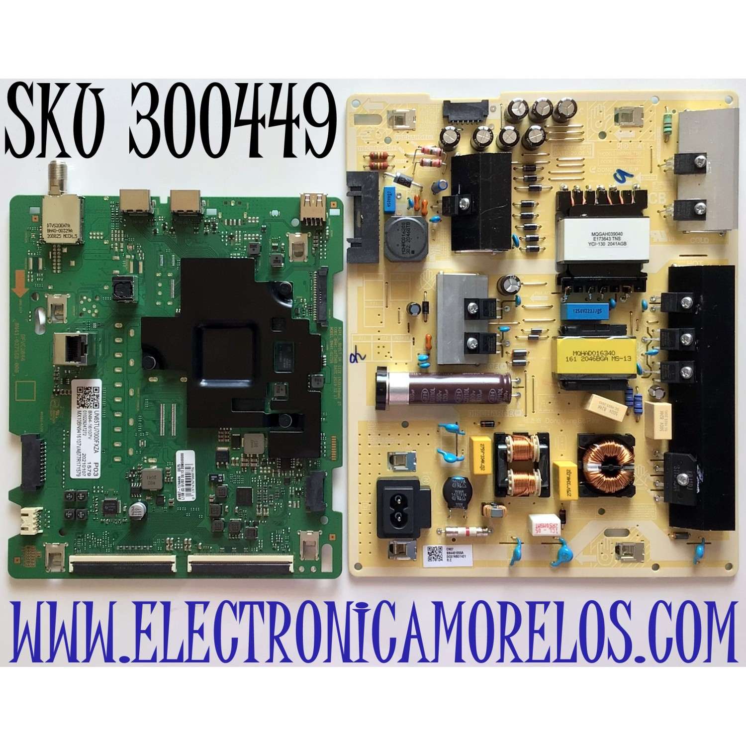 KIT DE TARJETAS PARA TV SAMSUNG 4K·UHD·HDR / MAIN BN94-16107V / BN41-02756B / BN97-17444N / BN9416107V / FUENTE BN44-01055A / L65S6N_TDY / BN4401055A / PANEL CY-BT065HGLV3H / DISPLAY BN96-53589A / BN9653589A / MODELOS UN65TU7000 / UN65TU7000FXZA FA04