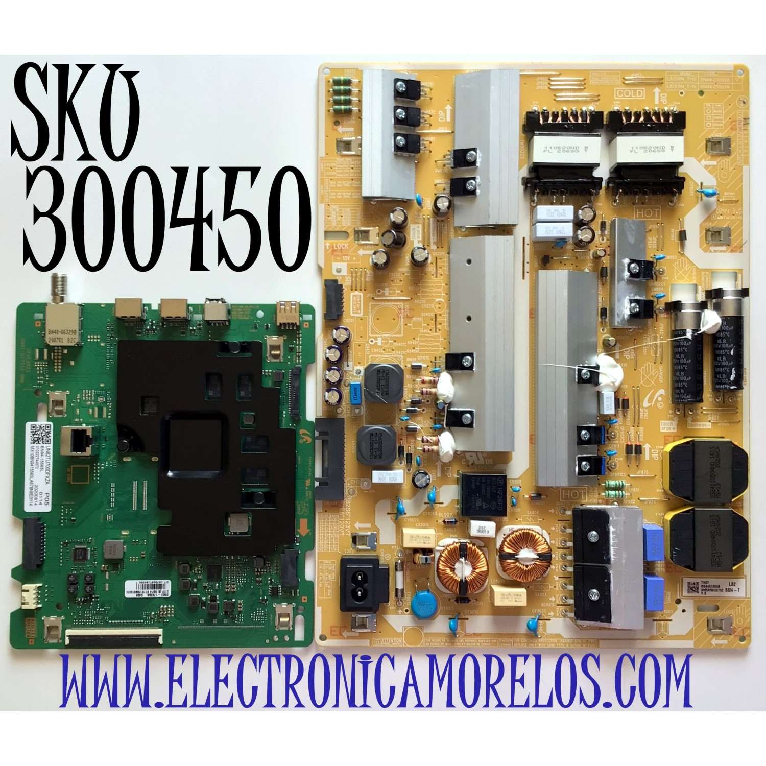 KIT DE TARJETAS PARA TV SAMSUNG MAIN BN94-15565L / BN41-02751A / BN97-17938A / FUENTE BN44-01065B / L82S6N_THS / BN4401065B/ PANEL CY-BT082HGLV3H / MODELO UN82TU700DFXZA FA01