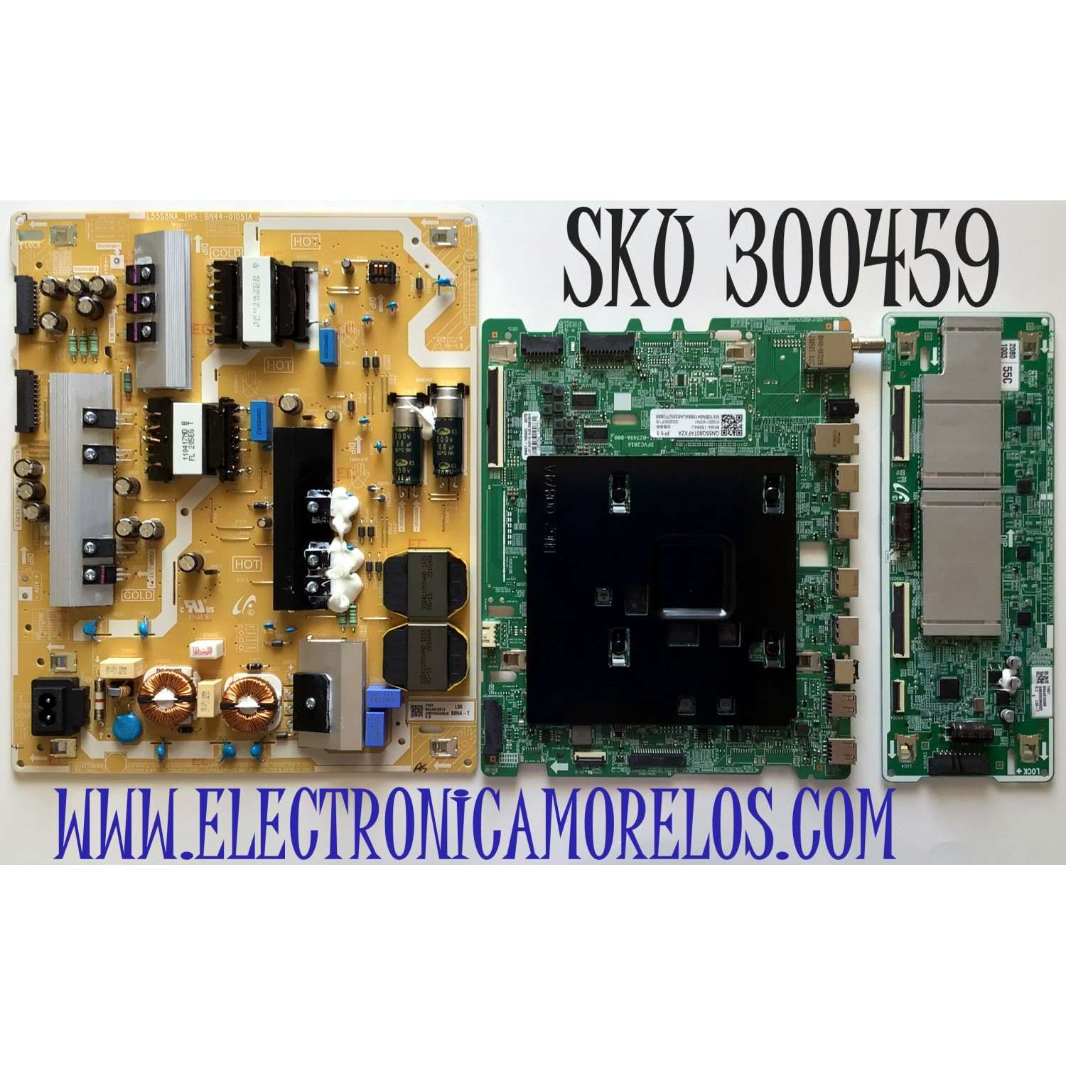 KIT DE TARJETAS PARA TV SAMSUNG QLED / MAIN BN94-15684U / BN41-02749A / BN97-16592C / LED DRIVER BN44-01046B / L558NC_THS / BN4401046B / FUENTE BN44-01051A / L55S8NA_THS / BN4401051A / PANEL CY-TT055FMLV4H / DISPLAY LSF550FF14 / MODELO QN55Q80TAFXZA FA03