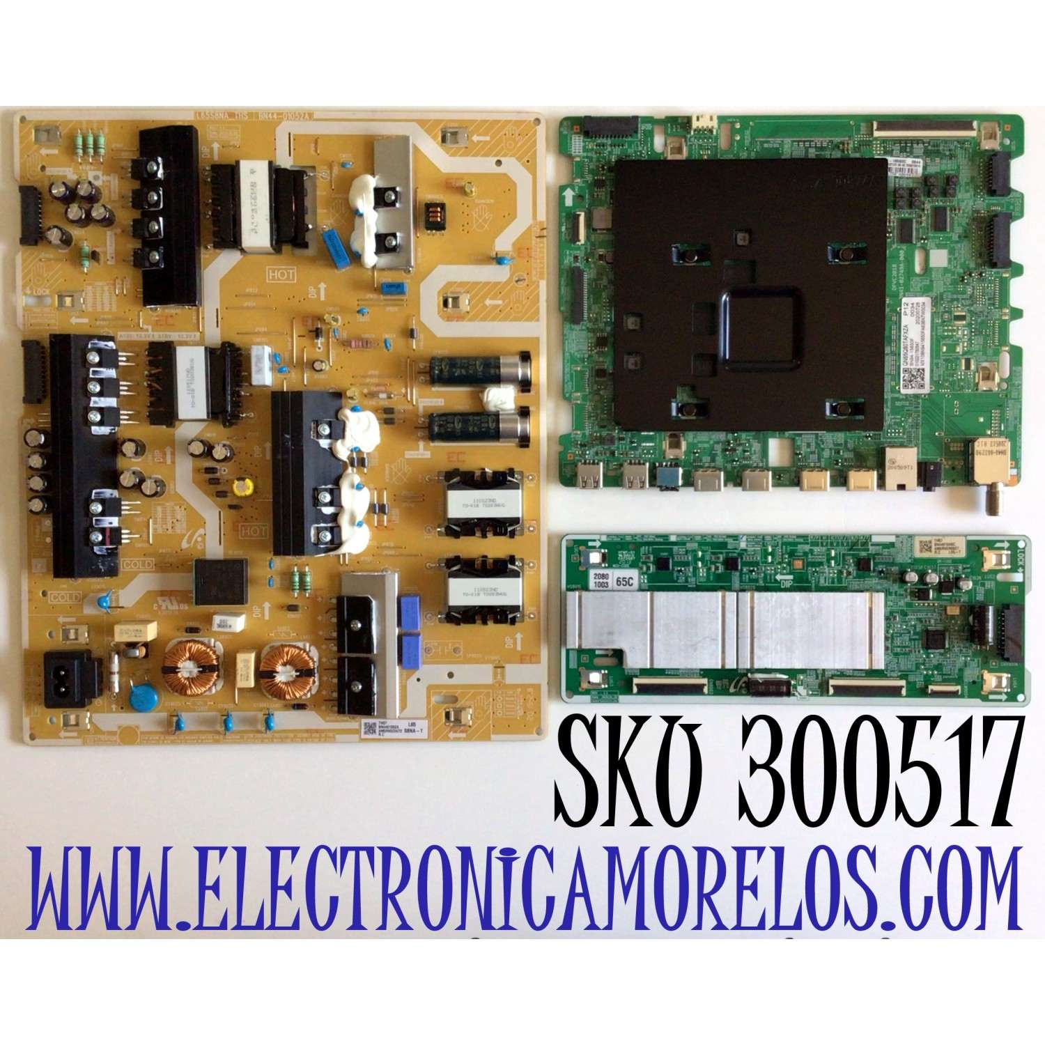 KIT DE TARJETAS PARA TV SAMSUNG / MAIN BN94-15650F / BN41-02749A / BN97-16592C / DRIVER BN44-01046C / BN4401046C / L65S8NC_THS / FUENTE BN44-01052A / BN4401052A / L65S8NA_THS / PANEL CY-TT065FMLV4H / MODELO QN65Q80 / QN65Q80TAFXZA / QN65Q80TAFXZA FB04