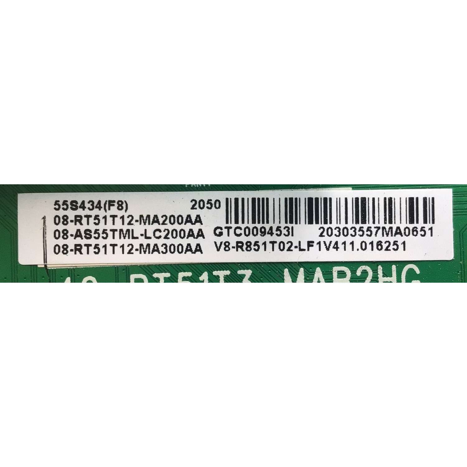 KIT DE TARJETAS PARA TV TCL / MAIN 08-AS55TML-LC200AA / 40-RT51T3-MAB2HG / 08-AS55TML-LC200AA / 08-RT51T12-MA300AA  / FUENTE 08-L12NLA2-PW200AA / CCP-508 / L12NW / L12NH  / PANEL LVU550NDEL / DISPLAY T550QVN10.0 / MODELO 55S434 - Imagen 3