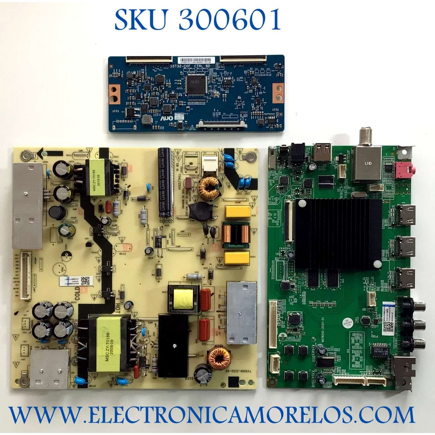 KIT DE TARJETAS PARA TV ONN / MAIN MS16010-ZC01-01 / 515C16010M08 / 1010402929-01275  / FUENTE TV5006-ZC02-02 / 20200520 / 1010398077-02977  / T-CON 55.50T32.C11 / 55T32-C0F CTRL BD / 5550T32C11 / PANEL T500QVN03.7 / MODELO 100012585 (50 PULGADAS)