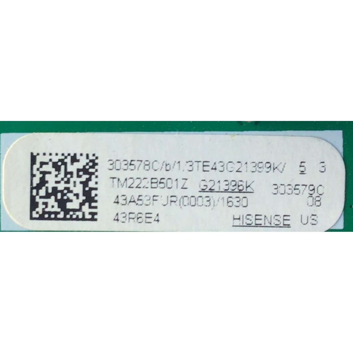 KIT DE TARJETAS PARA TV HISENSE·ROKU TV 4K·UHD·HDR / NUMERO DE PARTE 303578 / RSAG7.820.10808/ROH / 43A53FUR(0003) / 303579 / T-CON 303609 / RSAG7.820.11133/ROH / 309217 / PANEL HD425Y1U52-T0L2\GM\CKD3A\ROH / DISPLAY T430QVN03.M / MODELO 43R6E4 43A53FUR - Imagen 2