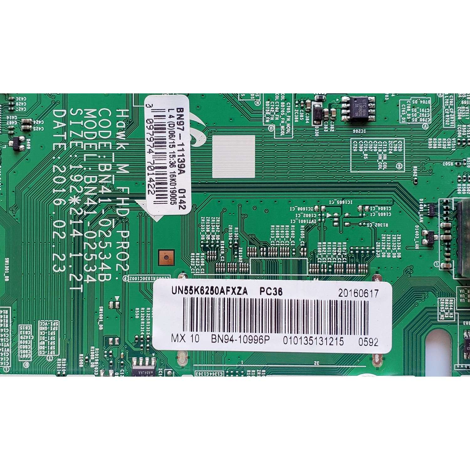 KIT DE TARJETAS PARA TV SAMSUNG CURVA FHD / NUMERO DE PARTE MAIN BN94-10996P / BN41-02534B / BN97-11139A / T-CON BN95-02677A / BN41-02481A / BN97-10799A / FUENTE BN4400872A / L55E1_KDY / BN44-00872A / PANEL CY-VK055BGLV3H / MODELO UN55K6250AFXZA FA01 - Imagen 2