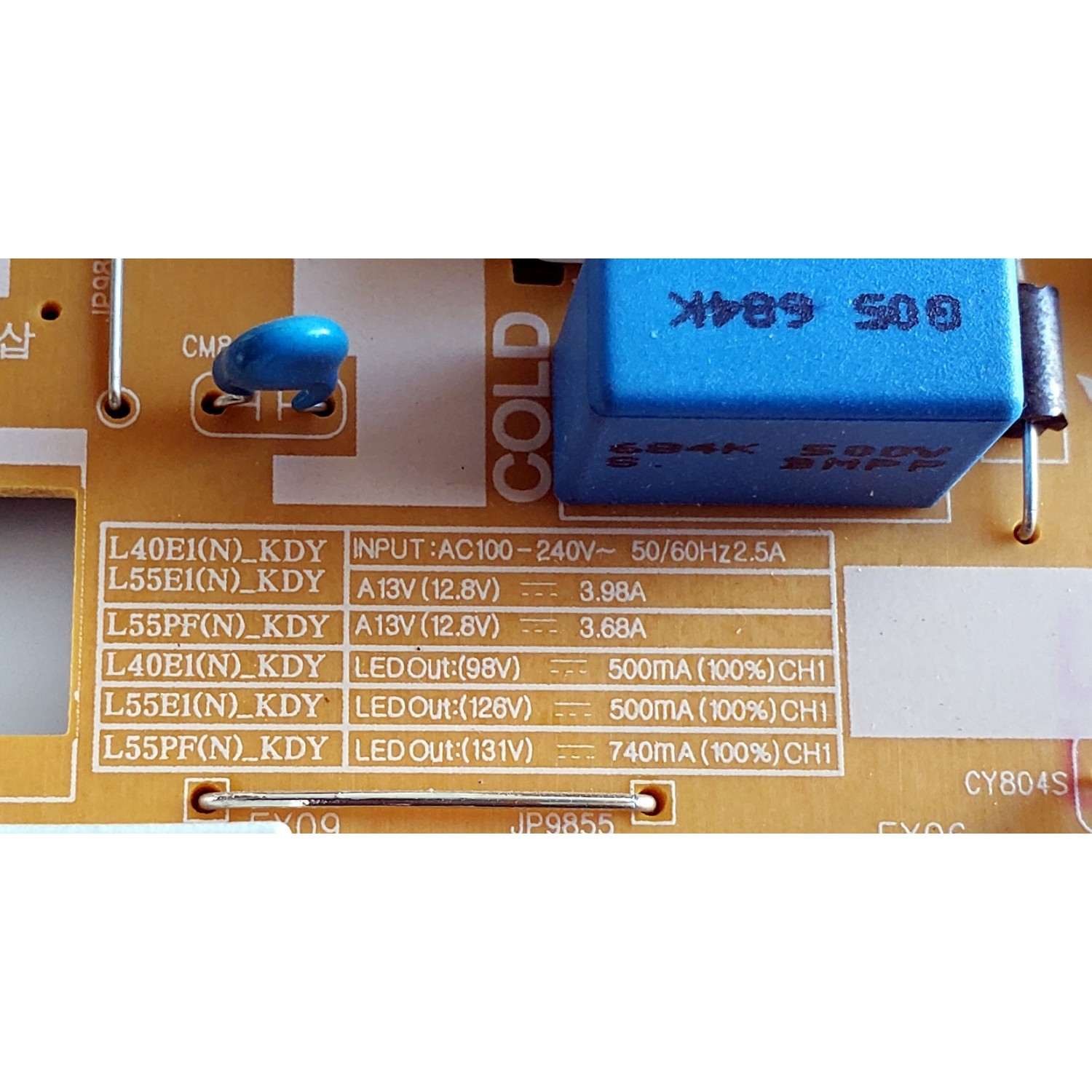 KIT DE TARJETAS PARA TV SAMSUNG CURVA FHD / NUMERO DE PARTE MAIN BN94-10996P / BN41-02534B / BN97-11139A / T-CON BN95-02677A / BN41-02481A / BN97-10799A / FUENTE BN4400872A / L55E1_KDY / BN44-00872A / PANEL CY-VK055BGLV3H / MODELO UN55K6250AFXZA FA01 - Imagen 7