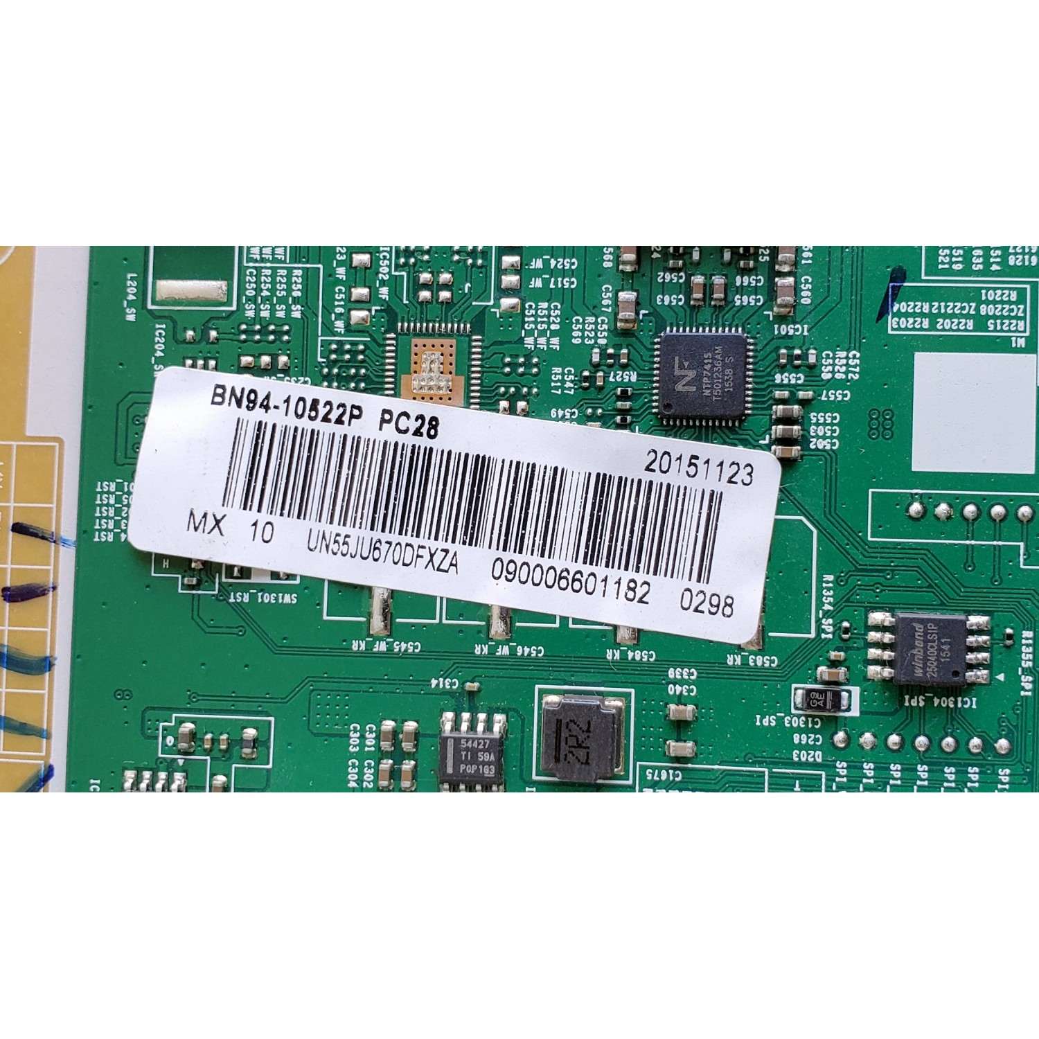 KIT DE TARJETAS PARA TV SAMSUNG CURVA·4K·UHD / MAIN BN94-10522P / BN41-02344D / BN97-10062C / FUENTE BN4400807E / L55S6_FSM / PSLF201S07A / BN44-00807E / T-CON BN95-01942A / BN41-02297A / BN97-09229A / PANEL CY-WJ055HGLVAH / MODELO UN55JU670DFXZA UH02 - Imagen 6