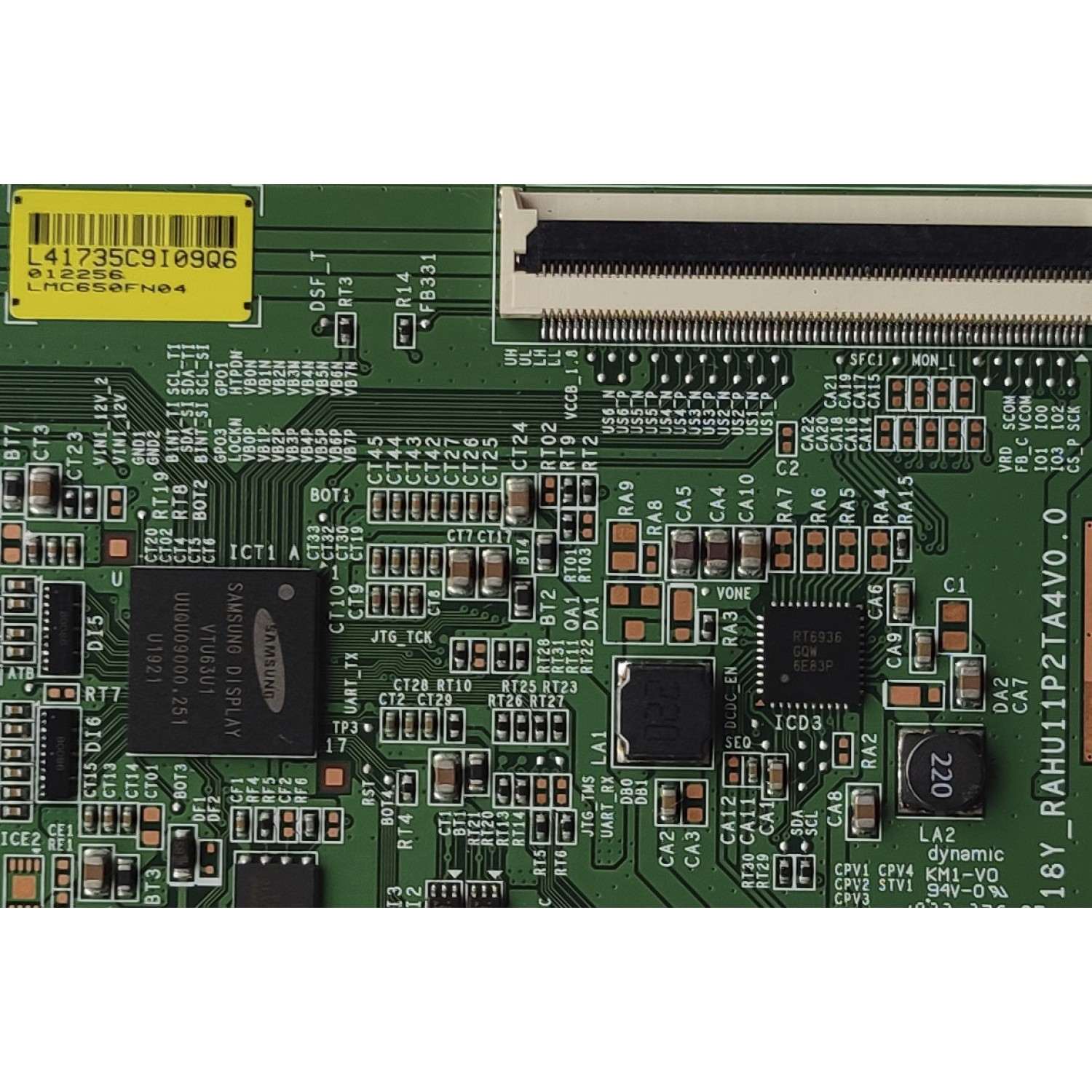 KIT DE TARJETAS PARA TV WESTINGHOUSE / MAIN MS16010-ZC01-01 / 101036365-00403 / 20191011 / FUENTE TV6505-ZC02-01 / 1010336369 / T-CON LJ94-41735C / 18Y_RAHU11P2TA4V0.0 / DISPLAY LSC650FN04-402 / MODELO WR65UX4019 - Imagen 3