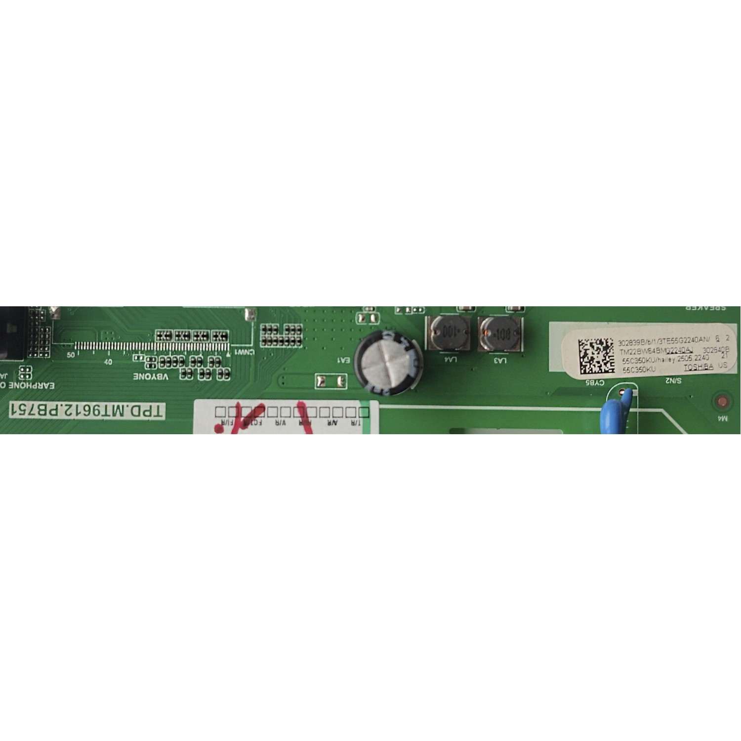 KIT DE TARJETAS PARA TV TOSHIBA·FIRE TV 4K·UHD·HDR / MAIN 302839 / TPD.MT9612.PB751 / 302840 / T-CON 290531 / RSAG7.820.11117/ROH / 293763 / PANEL'S HD550Y1U72-T0L2K2\GM\CKD3A\1\R / HD550Y1U72-T0L2K2\SM\CKD3A\ROH / DISPLAY HV550QUB-F70 / MODELO 55C350KU - Imagen 2