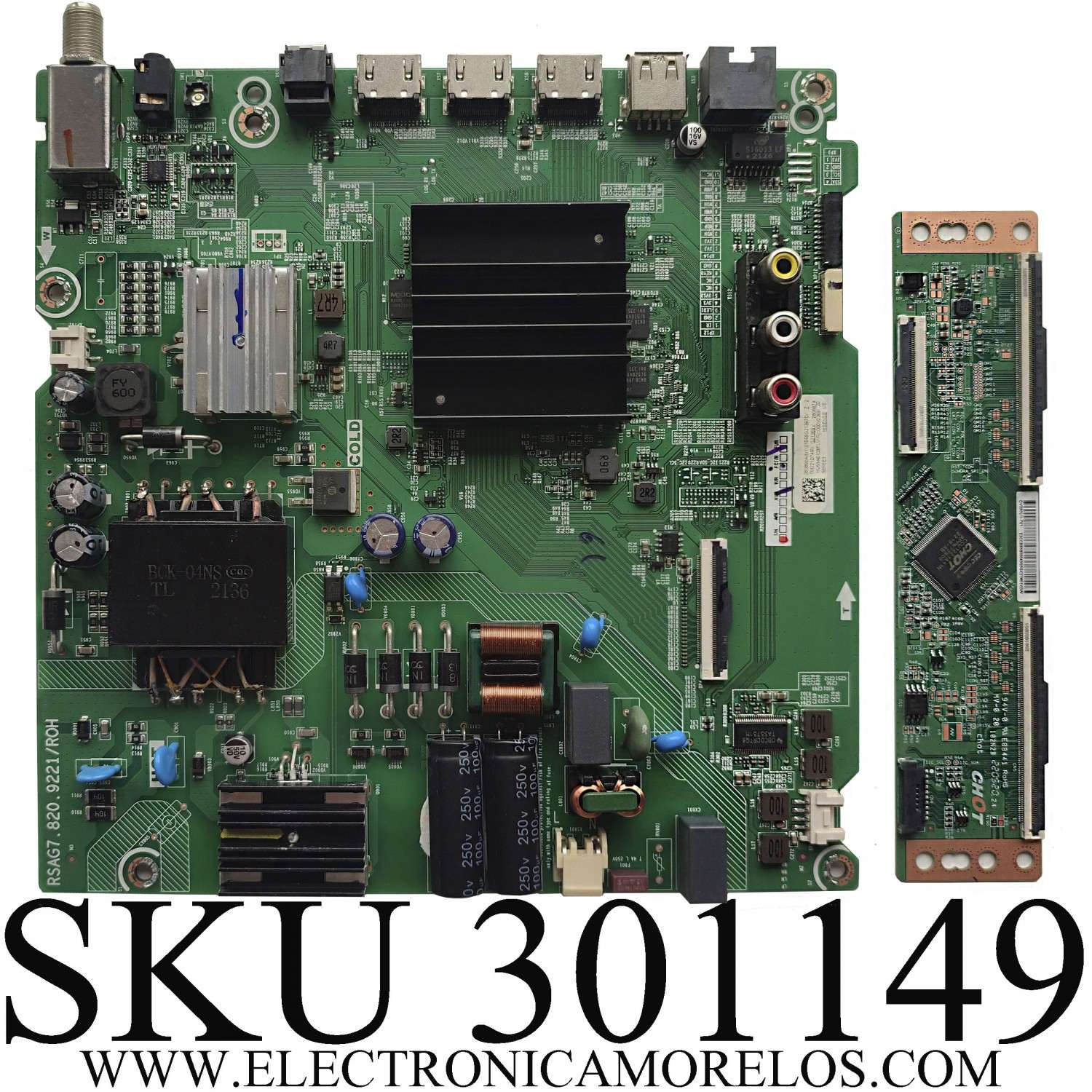 KIT DE TARJETAS PARA TV HISENSE / NUMERO DE PARTE MAIN FUENTE 280868 / RSAG7.820.9221/ROH / 280667 / HU58A6109FUWR(1000) / T-CON CV580U1-T01 / E3CCBB5800040G / PANEL HD580X1U91-L1\S1\GM\ROH / DISPLAY CV580U1-T01 REV:02 / MODELO 58R6E3 58A6109FUWR