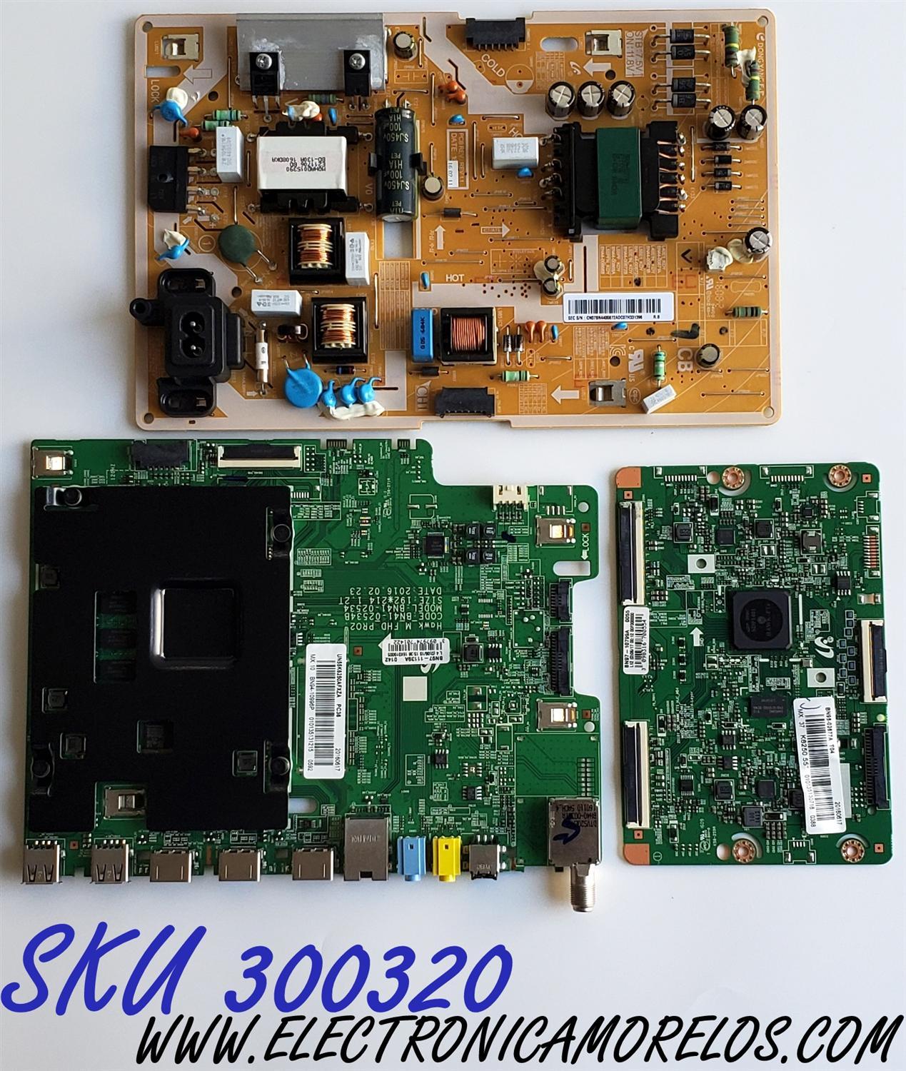 KIT DE TARJETAS PARA TV SAMSUNG CURVA FHD / NUMERO DE PARTE MAIN BN94-10996P / BN41-02534B / BN97-11139A / T-CON BN95-02677A / BN41-02481A / BN97-10799A / FUENTE BN4400872A / L55E1_KDY / BN44-00872A / PANEL CY-VK055BGLV3H / MODELO UN55K6250AFXZA FA01