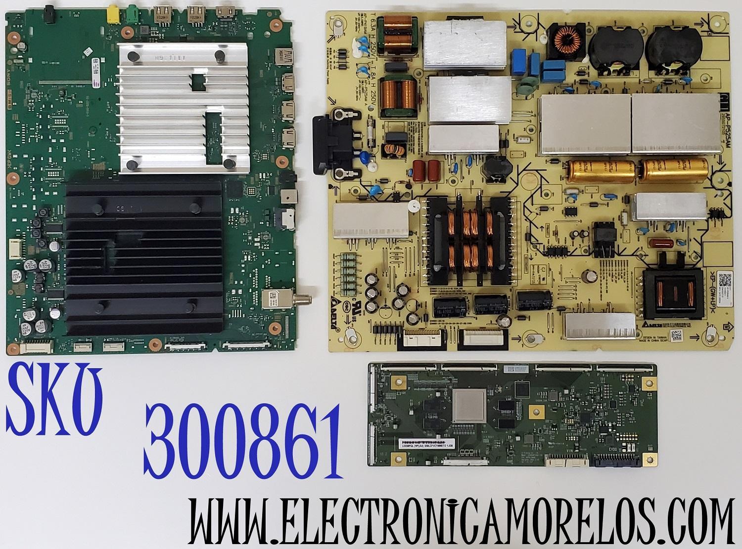 KIT DE TARJETAS PARA TV SONY BRAVIA OLED 4K·UHD·HDR / MAIN A5026207A 534 / 1-010-522-31 / 101052231 / T-CON 6871L-6385G / 6870C-0848E / LE650PQL (HP)(A4) / LE480AQP-ENA1-TCA / FUENTE 101055011 / AP-P525AM / 2955072105 / YDB0065UNG01 / MODELO XR-65A80J