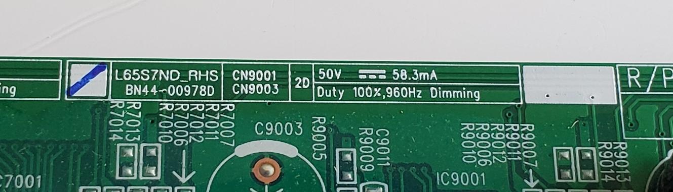KIT DE TARJETAS PARA TV SAMSUNG QLED 4K·UHD·HDR / MAIN BN94-14037F / BN41-02695A / BN97-15514D / BN9414037F / LED DRIVER BN4400978D / L65S7ND_RHS / BN44-00978D / FUENTE BN4400982A / BN44-00982A / L65S7NA_RHS / CY-TR065FLLVAH / MODELO QN65Q7DRAFXZA FC02 - Imagen 6