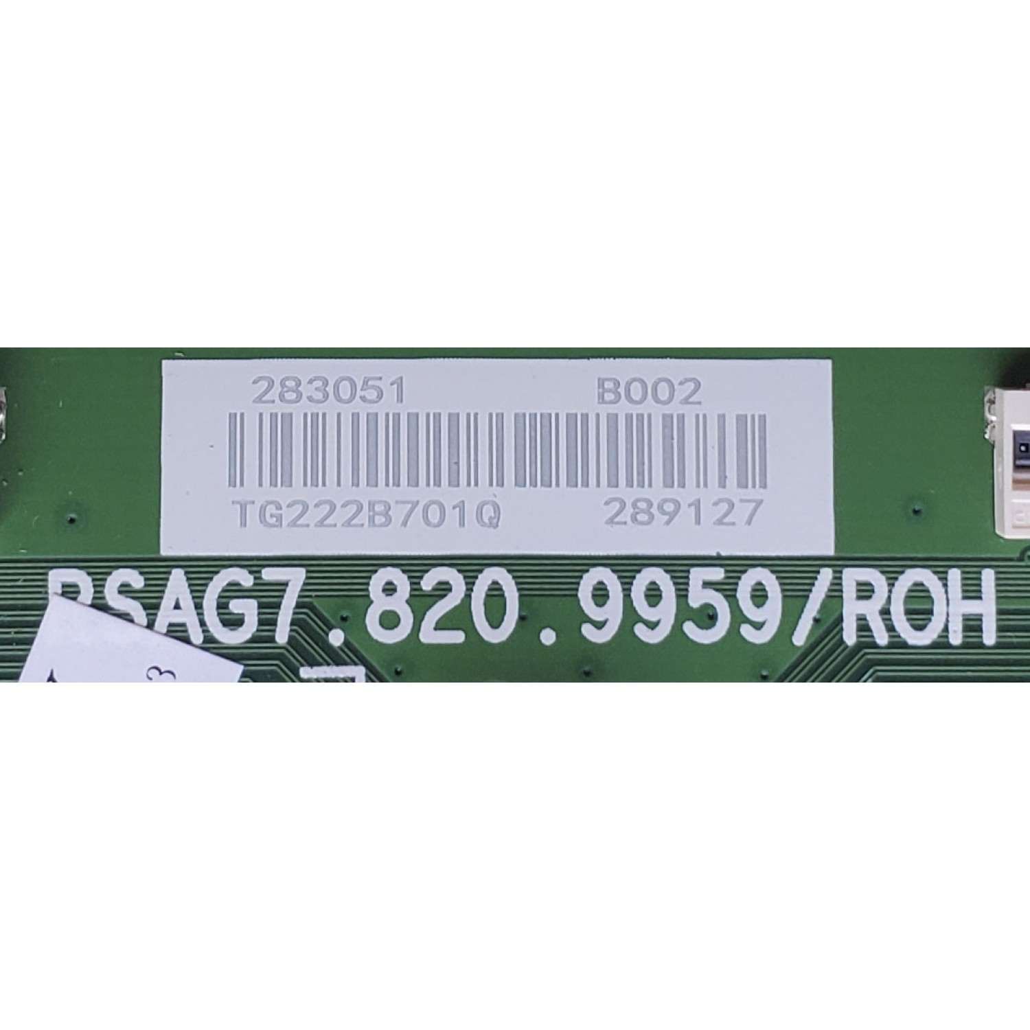KIT DE TARJETAS PARA TV TOSHIBA 4K UHD / MAIN 289276 / TD.MT9020.703 / FUENTE 297857 / RSAG7.820.10689/ROH / T-CON 283051 / RSAG7.820.99559-ROH / 289127  / PANEL HD750Y1U71-TAL2K2\S0\GM\CKD3A\ROH / DISPLAY HV750QUB-F90 / MODELO 75C350KU - Imagen 3
