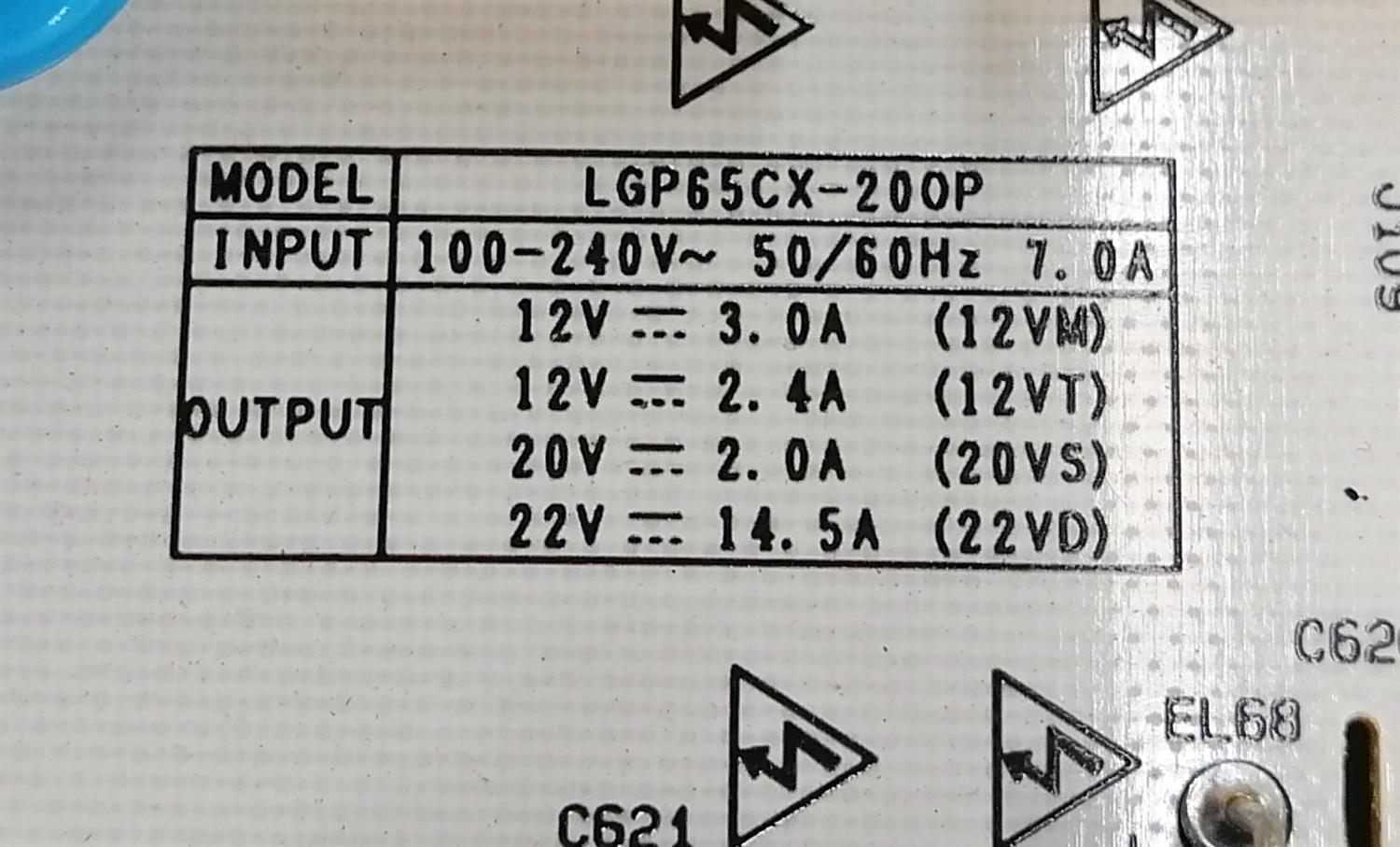 KIT DE TARJETAS PARA TV LG OLED 4K·UHD·HDR / MAIN EBT66416903 / EAX69049007 / 66416903 / T-CON 6871L-6275D / 6870C-0852B / LE650PQL / LE650AQD / FUENTE EAY65689423 / 65689423 / EAX69061002 / LGP65CX-20OP / PANEL AC650AQY / MODELO OLED65A1PUA DUSQLJR - Imagen 8