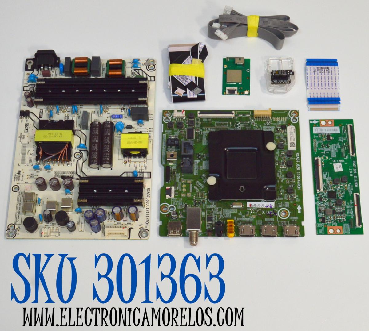KIT DE TARJETAS ORIGINAL PARA TV HISENSE / NUMERO DE PARTE MAIN 315290 / RSAG7.820.11014/ROH / 315291 / FUENTE 331121 / RSAG7.820.12171/ROH / HDCEM1 / T-CON 329452 / RSAG7.820.11117/ROH / 331180 / PANEL HD650Y1U72-T0L2 / DISPLAY HV650QUB-F70 / MODELO 65R6E4 - Imagen 1