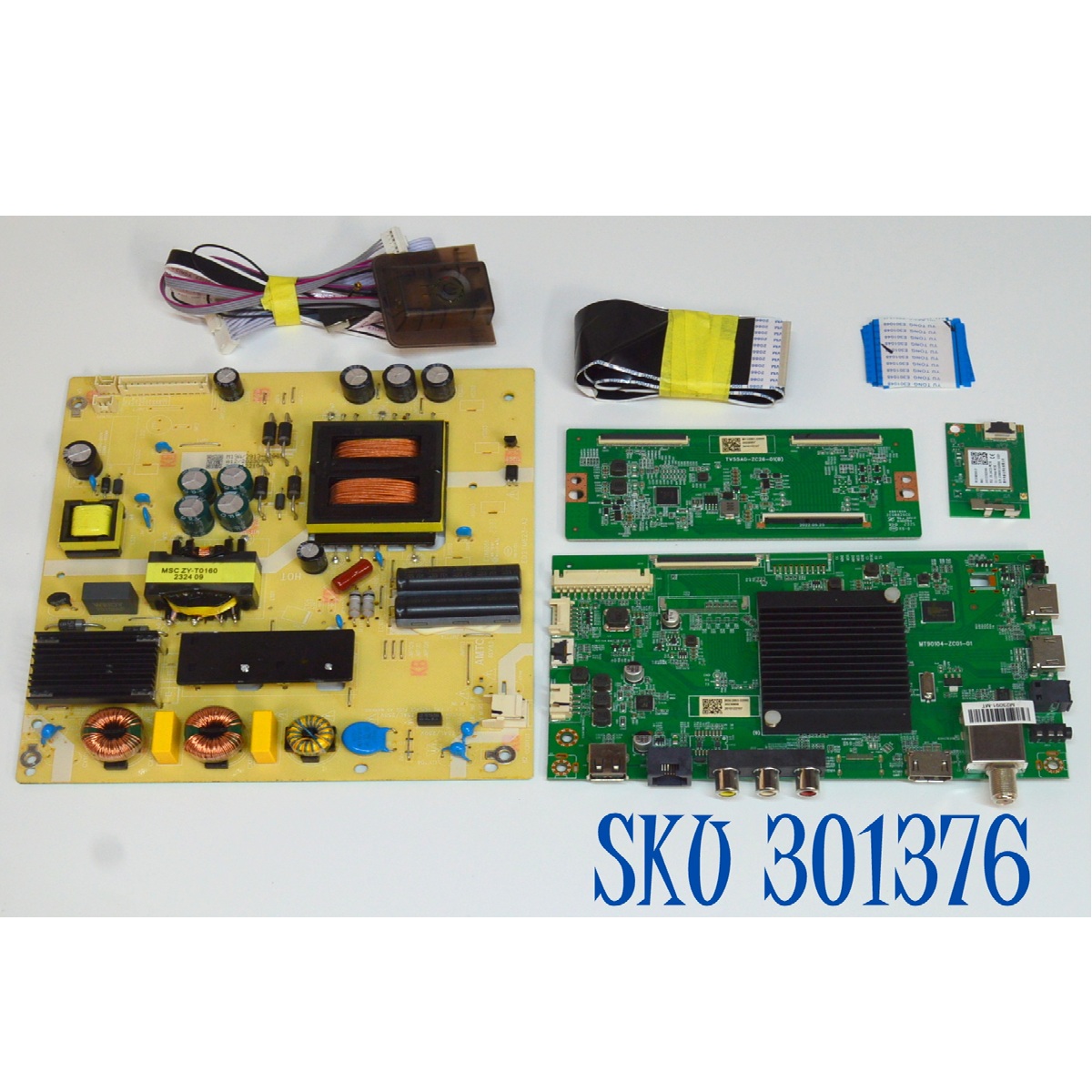 KIT DE TARJETAS ORIGINAL PARA TV ONN / NUMERO DE PARTE MT90104-ZC01-01 / 515C90104M09 / M23091-MT / FUENTE TV5507-ZC02-02 / 514C5507M19A / E021M623-A2 / T-CON TV55A0-ZC26-01 / 513C55A0M11 / DISPLAY ST6451D04-9 / MODELO 100012587 65"