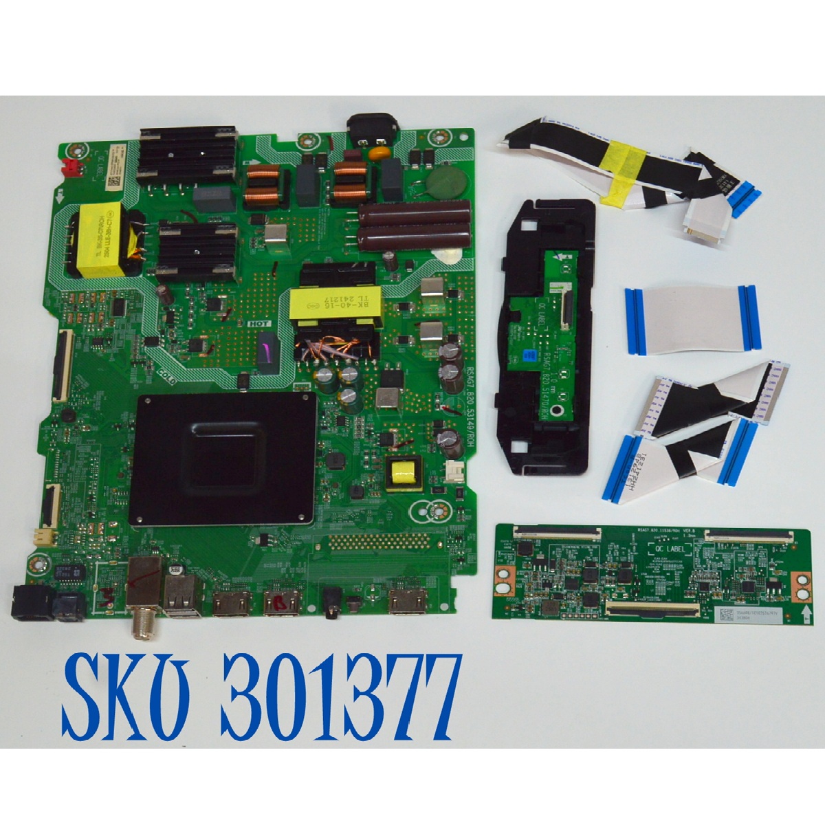 KIT DE TARJETAS ORIGINAL PARA TV HISENSE / NUMERO DE PARTE 423121 / RSAG7.820.53149/ROH / 423119 / T-CON 356698 / RSAG7.820.11538/ROH / 343804 / PANEL HD650K1U72-T0L3K1B2\ROH / DISPLAY HV650QUB-F72 / MODELO 65A65NV / 65A65NV 65A60QUV
