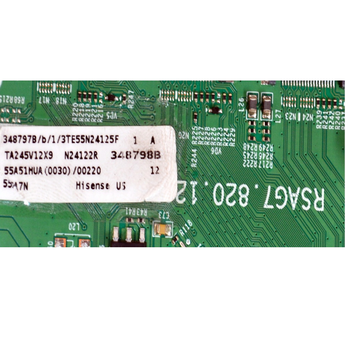 KIT DE TARJETAS ORIGINAL PARA TV HISENSE / NUMERO DE PARTE 348797 / RSAG7.820.12970/ROH / 55A51HUA / 348798 / T-CON 327316 / RSAG7.820.12804/ROH / PANEL HD550H1U71-T0LF / DISPLAY HF550QUB-F20 / MODELO 55A7N / 55A7N 55A51HUA - Imagen 2