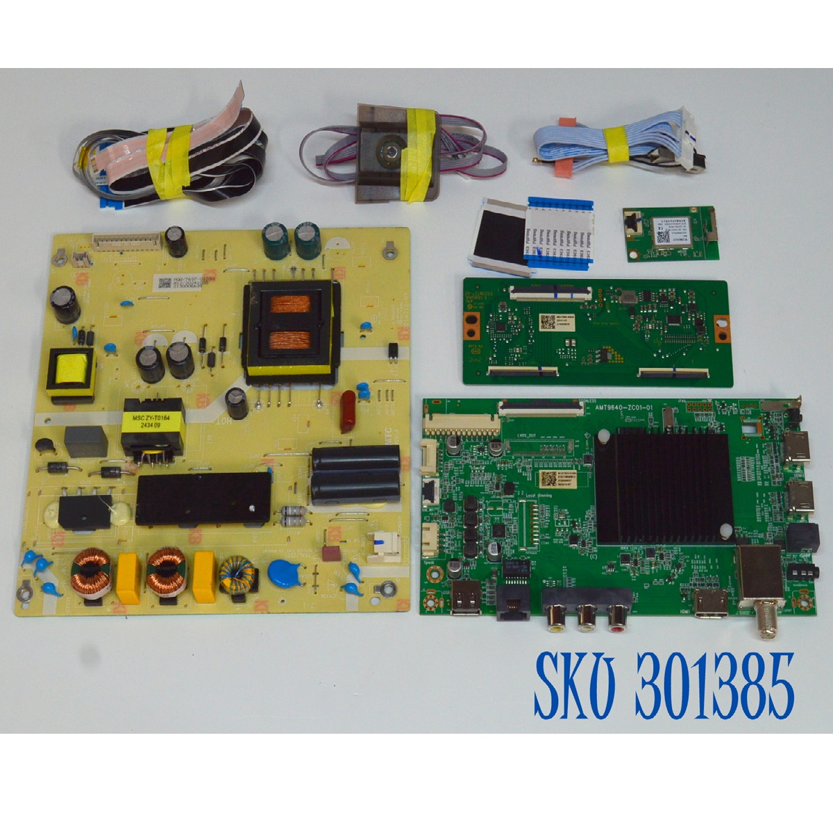 KIT DE TARJETAS ORIGINAL PARA TV ONN / NUMERO DE PARTE MAIN AMT9640-ZC01-01 / 515CT9640M13 / FUENTE TV4302-ZC02-01 / 514C4302M03 / T-CON TV55B0-ZC26-01 / 513C55B0M91 / PANEL ST4951D01-3 / DISPLAY ST4951D01-3 / MODELO 100012585 50"