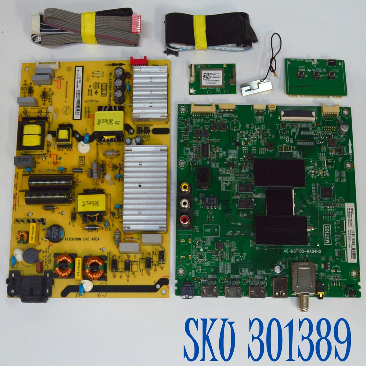 KIT DE TARJETAS ORIGINAL PARA TV TCL / NUMERO DE PARTE MAIN 08-CS49TML-LC224AA / 40-MST10S-MAD4HG / FUENTE 08-L141WA2-PW220AB / 40-L141H4-PWG1CG / PANEL LVU485ND1L / DISPLAY ST4851D03-3 / MODELO 49S405