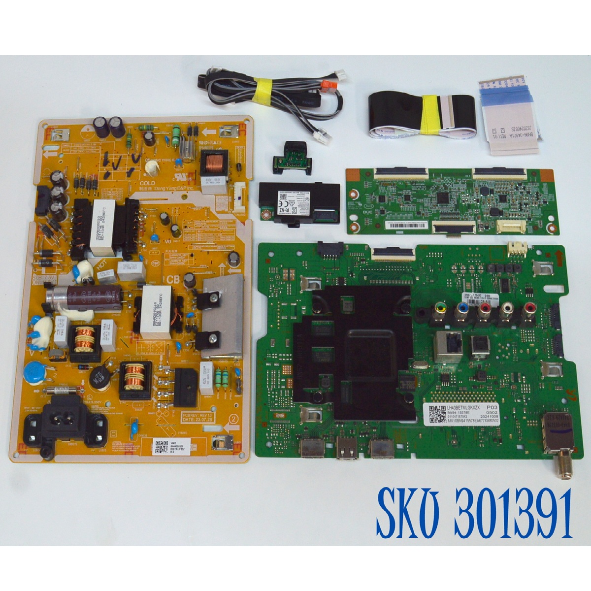 KIT DE TARJETAS ORIGINAL PARA TV SAMSUNG / NUMERO DE PARTE MAIN BN94-15578E / BN41-02750G / FUENTE BN44-00852F / L48MSFR_MDY / T-CON BN96-52810A / 44-9771684O / PANEL CY-JN043BGEV5H / DISPLAY HV430FHB-N1A / MODELO LH43BETMLGKXZX BD04