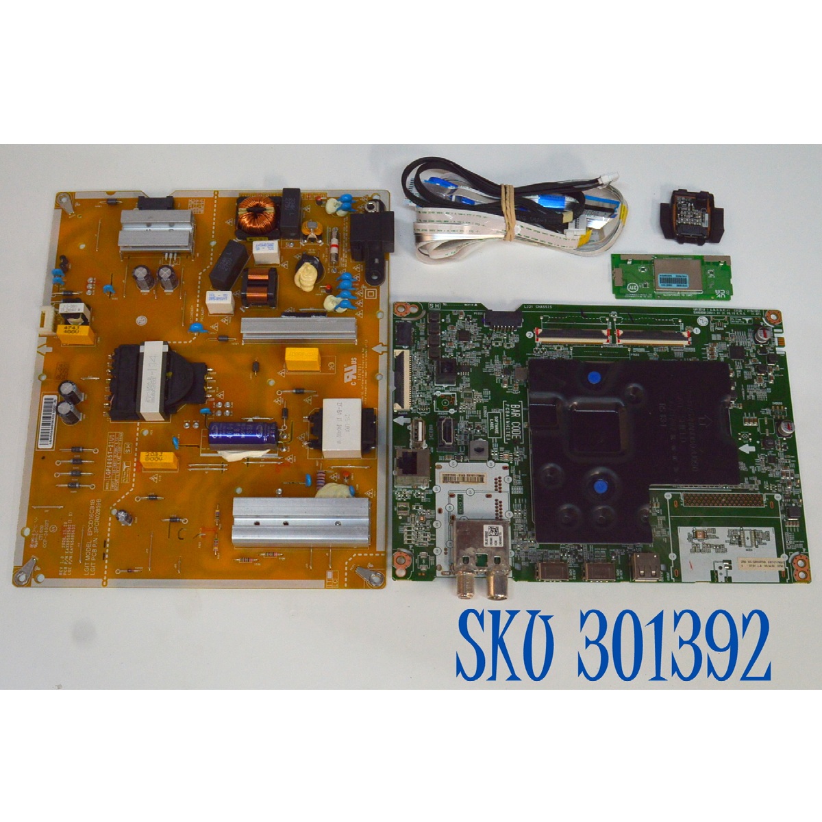 KIT DE TARJETAS ORIGINAL PARA TV LG / NUMERO DE PARTE MAIN EBT67179503 / EAX69581205 / 67179503 / FUENTE EAY65895632 / EAX69502502 / 65895632 / PANEL NC600TQG-VSLH3 / DISPLAY JE601R3HD57 / MODELO 60UQ8000PSB / 60UQ8000PSB.BWMMLKR
