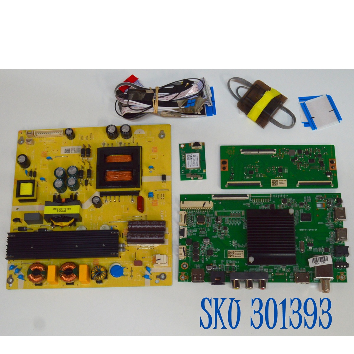 KIT DE TARJETAS ORIGINAL PARA TV ONN / NUMERO DE PARTE MAIN MT90104-ZC01-01 / 515C90104M19 / FUENTE TV6507-ZC02-01 / 514C6507M05 / T-CON TV6571-ZC26-01 / 513C6571M03 / PANEL HV650QUB-F71 / DISPLAY HV650QUB-F71 / MODELO 100012587 65"